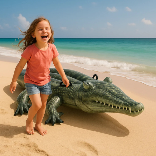 Intex 57551 Crocodile Inflatable Pool Mattress – Fun & Safe Water Ride for Kids (WNDR25162) - Image 3