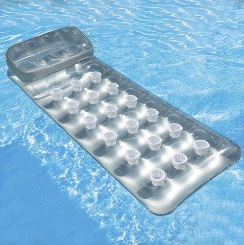 INTEX 58894 Inflatable Mattress with Headrest – Silver Water Lounger for Adults (WNDR25158) - Image 9