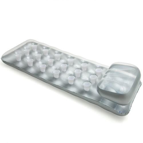 INTEX 58894 Inflatable Mattress with Headrest – Silver Water Lounger for Adults (WNDR25158) - Image 4