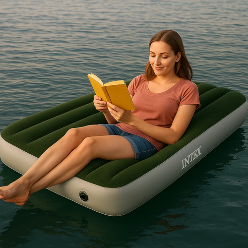 Intex 64170 Inflatable Velvet Tourist Mattress – Single-Person Comfort Anywhere (WNDR25196) - Image 2
