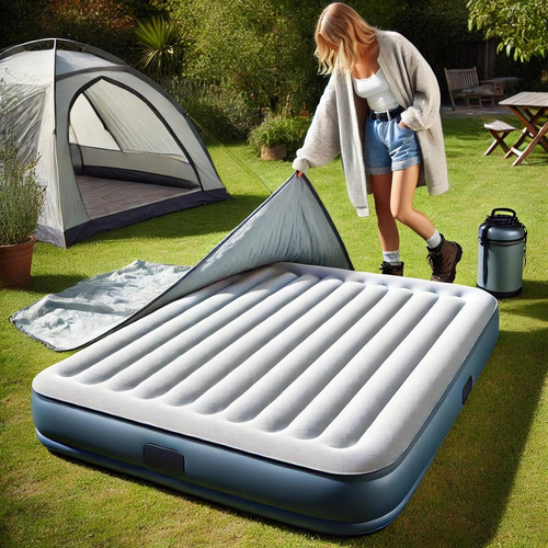 Intex 64118 Double Inflatable Mattress with Built-In Pump (WNDR25197) - Image 2