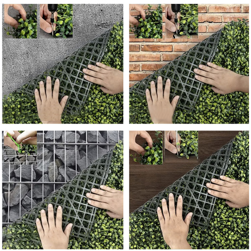 Artificial Boxwood Hedge Panel 60×40 cm – Decorative Fence Mat for Balcony and Walls (WNDR25390) - Image 7