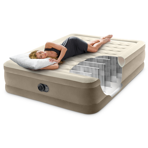 Intex 64428 Inflatable Double Air Mattress with Built-In Pump and Carry Bag (WNDR25198) - Image 4