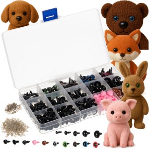 MAALEO 560-Piece Safety Eyes and Noses Set with Organizer – for Plush Toys, Teddy Bears & DIY Crafts (WNDR25761)