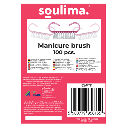 Nail & Dust Brush Set – 100 Disposable Manicure Brushes with Zippered Cosmetic Bag (WNDR25731) - Image 11