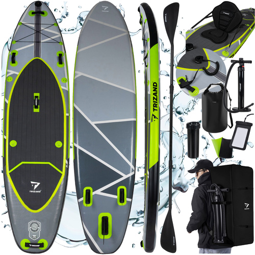 TRIZAND 350 cm Inflatable SUP Board Set – Paddle, Seat, Pump + Free Travel Kit (WNDR25259)