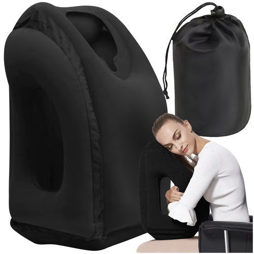 TRIZAND Inflatable Travel Pillow – Ergonomic, Large & Comfortable for Planes, Trains, Cars, and Buses (WNDR25346)