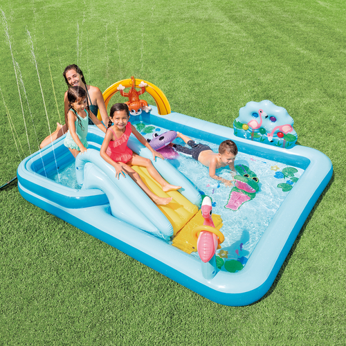 INTEX 57161 Inflatable Water Playground – Garden Pool with Slide & Fountain (WNDR25166) - Image 4