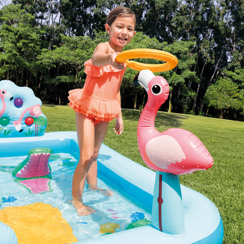 INTEX 57161 Inflatable Water Playground – Garden Pool with Slide & Fountain (WNDR25166) - Image 2