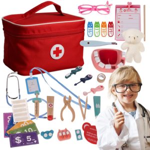 Children's Medical Set – Little Doctor Dentist & First Aid Kit by KRUZZEL (WNDR24782)