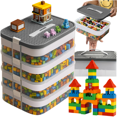 KRUZZEL 5-Level Modular Block Organizer – 35L Safe Storage for Toys (WNDR257589