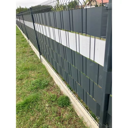 GARDLOV Strong Fence Tape 450g/m² for Panel Fence + 25 Mounting Clips – 19 x 3500 cm, Grey (WNDR23697) - Image 16