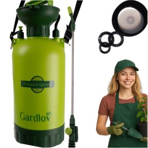 GARDLOV 5L Hand-Held Garden Pressure Sprayer with 40 cm Lance and 110 cm Hose (WNDR25581)