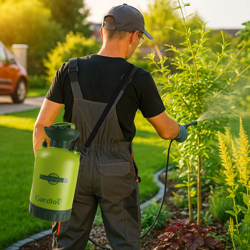 GARDLOV 5L Hand-Held Garden Pressure Sprayer with 40 cm Lance and 110 cm Hose (WNDR25581) - Image 2