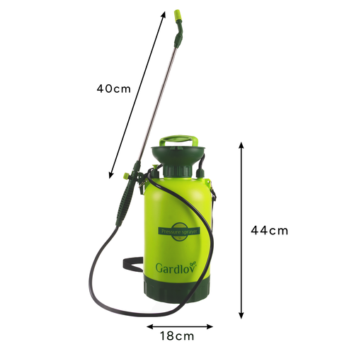 GARDLOV 5L Hand-Held Garden Pressure Sprayer with 40 cm Lance and 110 cm Hose (WNDR25581) - Image 7