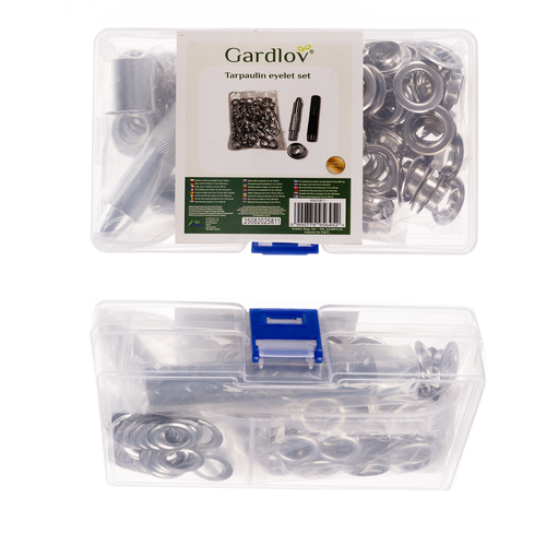 GARDLOV Eyelet Kit with Riveter, Hole Punch + 100 Eyelets (12/20mm) & Organizer Case (WNDR25811) - Image 7
