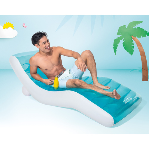 Intex Inflatable Lounger 56874 – Ergonomic Floating Pool Mattress and Beach Chair (WNDR25159) - Image 3