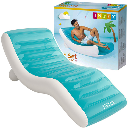 Intex Inflatable Lounger 56874 – Ergonomic Floating Pool Mattress and Beach Chair (WNDR25159)