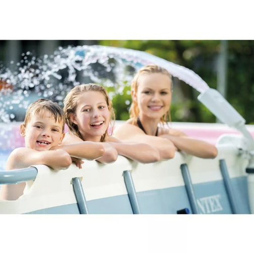 INTEX Pool Fountain with Colorful LED Lights – Universal LED Sprayer Water Curtain (WNDR25191) - Image 3
