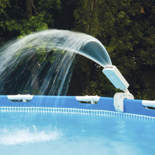 INTEX Pool Fountain with Colorful LED Lights – Universal LED Sprayer Water Curtain (WNDR25191) - Image 2