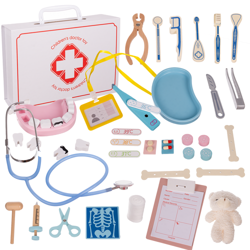 KRUZZEL XXL Little Doctor Set for Kids – First Aid Kit with Accessories, Educational Medical Role Play (WNDR25115) - Image 3