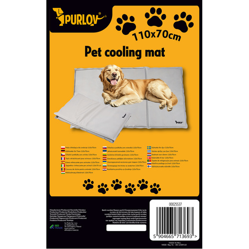 XXL 110x70cm Cooling Gel Mat for Dogs & Cats – Foldable, Waterproof, Gray – by PURLOV (WNDR25537) - Image 3