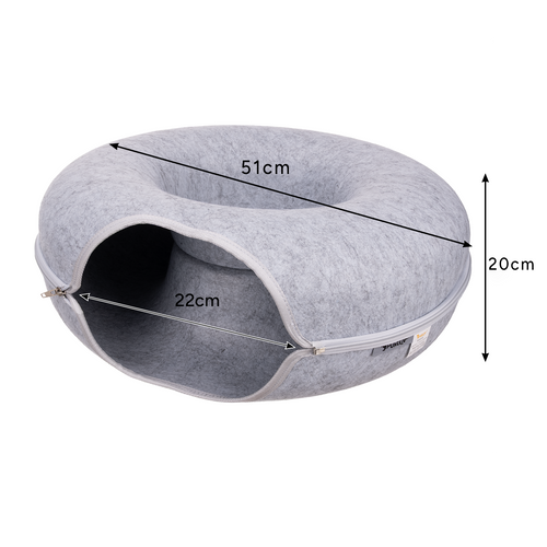 PURLOV Cat Bed – Anti-Stress Donut Tunnel for Cats and Ferrets (WNDR25810) - Image 13