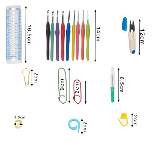 MAALEO 113-Piece Crochet Set with XXL Bag – Complete Starter & Advanced Kit (WNDR25885) - Image 5