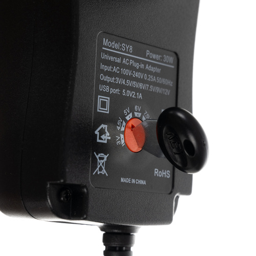 IZOXIS Universal Adjustable Power Supply 3–12V 30W with USB – One Charger, Countless Possibilities (WNDR26106) - Image 8