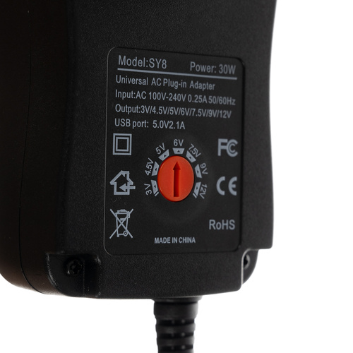IZOXIS Universal Adjustable Power Supply 3–12V 30W with USB – One Charger, Countless Possibilities (WNDR26106) - Image 9