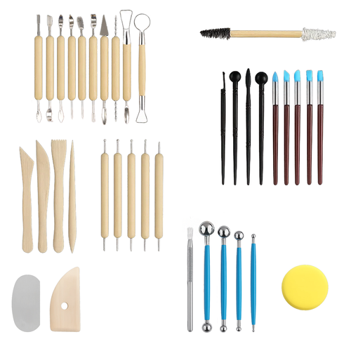 MAALEO XXL Clay Sculpting & Modeling Tool Set – 40 Pieces in a Roll-Up Case (WNDR26135) - Image 12