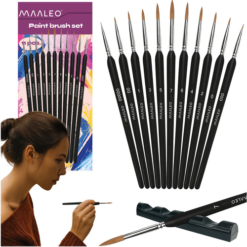 MAALEO 11-Piece Artistic Painting Brush Set with Stand – Master Every Stroke (WNDR26118)