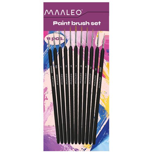 MAALEO 11-Piece Artistic Painting Brush Set with Stand – Master Every Stroke (WNDR26118) - Image 9