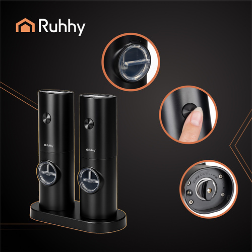 RUHHY Electric Pepper and Salt Mill Set (2 pcs) – Style, Precision, and Full Flavor (WNDR25558) - Image 7