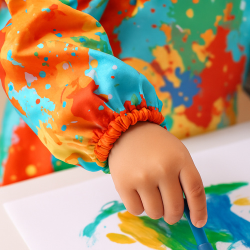 KRUZZEL Children's Waterproof Apron – For Painting, Cooking & Creative Fun (Ages 1–3) (WNDR26121) - Image 5