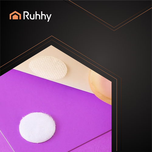 RUHHY Round Velcro Set – 18 mm Self-Adhesive Hook & Loop Fasteners - 500 pcs, White (WNDR25884) - Image 6