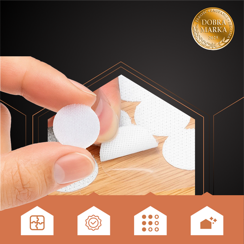 RUHHY Round Velcro Set – 18 mm Self-Adhesive Hook & Loop Fasteners - 500 pcs, White (WNDR25884) - Image 7