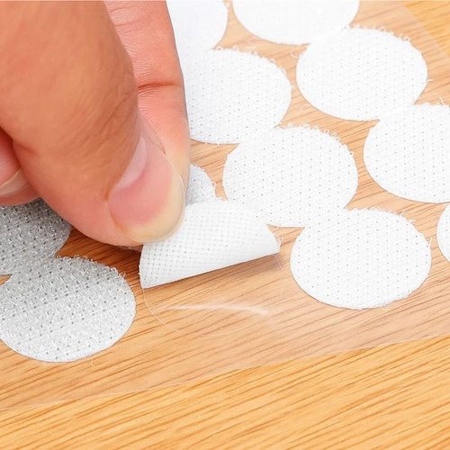 RUHHY Round Velcro Set – 18 mm Self-Adhesive Hook & Loop Fasteners - 500 pcs, White (WNDR25884) - Image 5