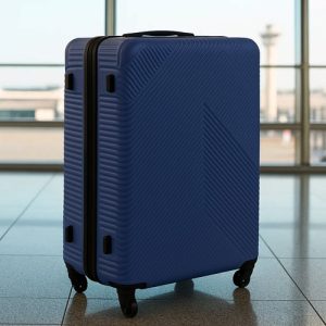 TRIZAND 3-Piece Travel Suitcase Set – Large, Medium & Small – Navy Blue (WNDR26664)