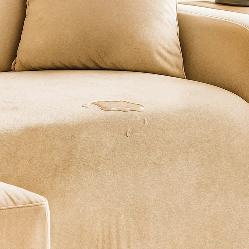 RUHHY Corner Sofa Cover – Beige Elastic Velvet - 145–185 cm (WNDR26031) - Image 2