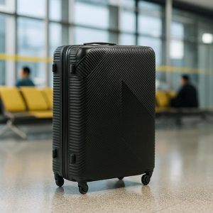 TRIZAND 3-Piece Travel Suitcase Set – Large, Medium & Small – Black (WNDR26661)