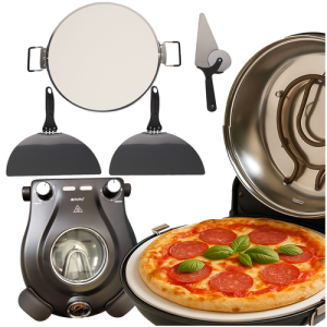 RUHHY Electric Pizza Oven with Accessories – Pizzeria Taste at Home (WNDR26050)