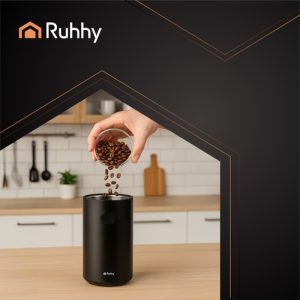 RUHHY Electric Coffee Grinder – Fresh Flavor at the Touch of a Button (WNDR26219)