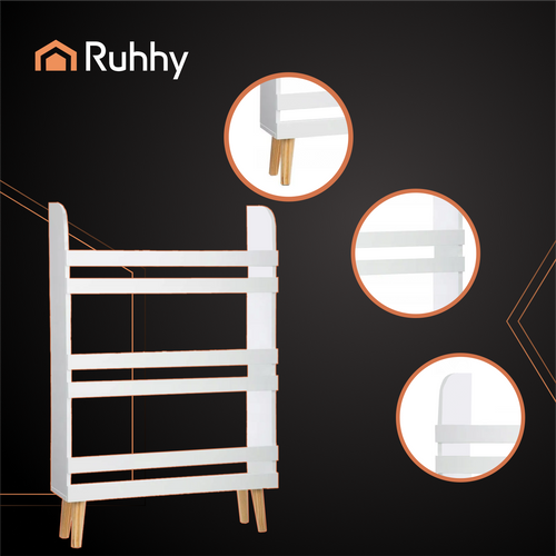 RUHHY Toy and Bookcase – 3-Shelf Standing Cabinet (WNDR26440) - Image 8