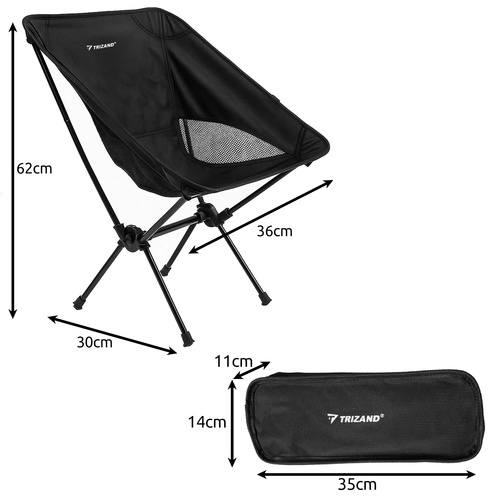 TRIZAND Folding Camping Chair – Lightweight, Strong & Ready for Any Adventure (WNDR25074) - Image 12