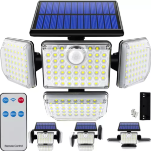 181-LED solar outdoor light with external solar panel – motion sensor, energy-saving lighting (WNDR20224)