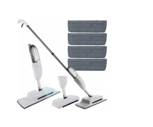 2-in-1 cleaning mop set – 4 replaceable microfiber pads for efficient floor cleaning (WNDR18596)