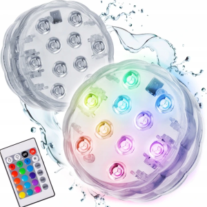 2 pcs waterproof RGB LED lights with remote control – colorful decorative lighting for indoor and outdoor use (WNDR16315)