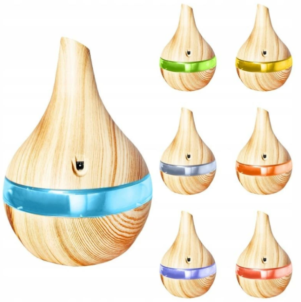 300 ml USB aromatherapy diffuser – humidifier with 7-color LED lighting and essential oils (WNDR10950) - Image 4