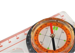 360° rotatable map compass – precise navigation tool with 2° accuracy for hiking and outdoor adventures (WNDR7953)